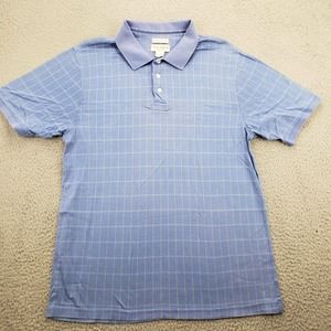 WH‎ Belk Shirt Mens Medium Blue Performance Polo Short Sleeve Golf Outdoors